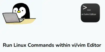 Run Linux Commands Within Vi Or Vim Editor