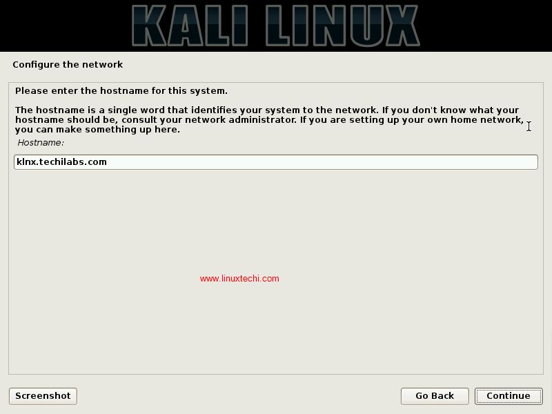 Set-Hostname-During-Kalilinux-installation