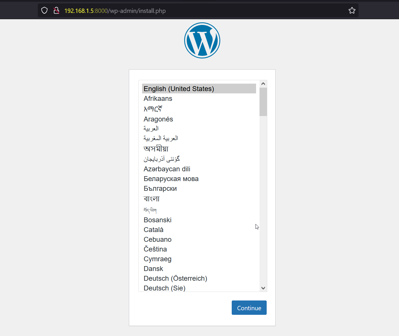 Access WordPress Docker Container