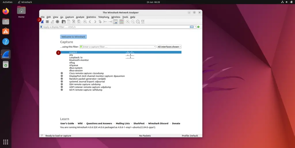 How to Install and Use Wireshark in Ubuntu 22.04