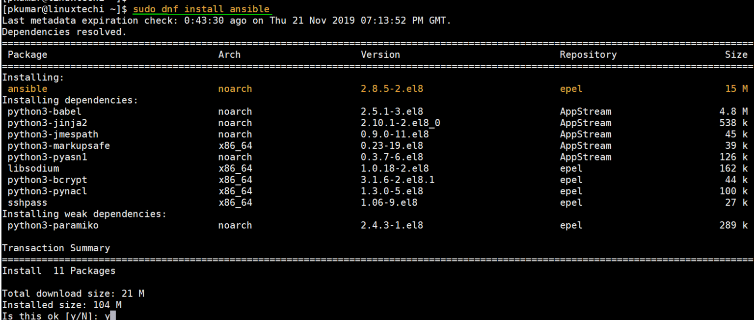 How to Install Ansible (Automation Tool) on CentOS 8/RHEL 8