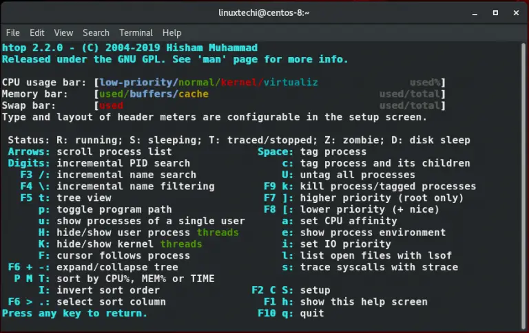 htop command