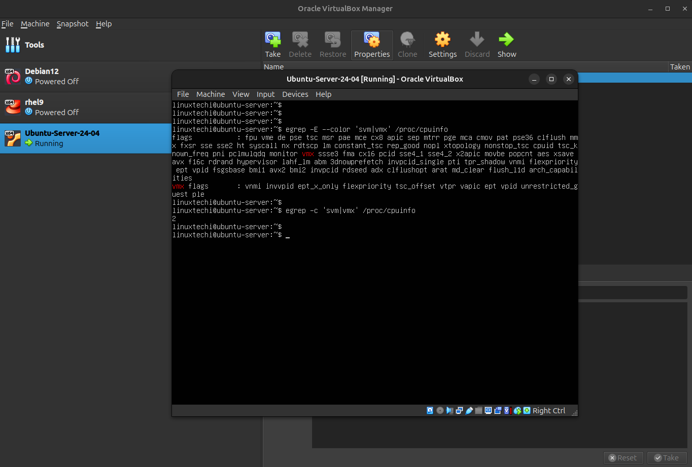 Verify Nested Virtualization From Command Line