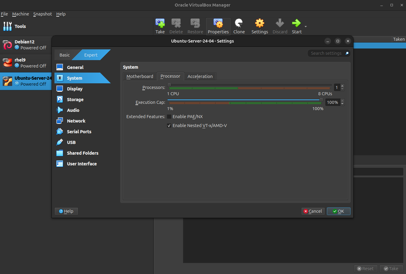 Verify Nested Virtualization For VirtualBox VM