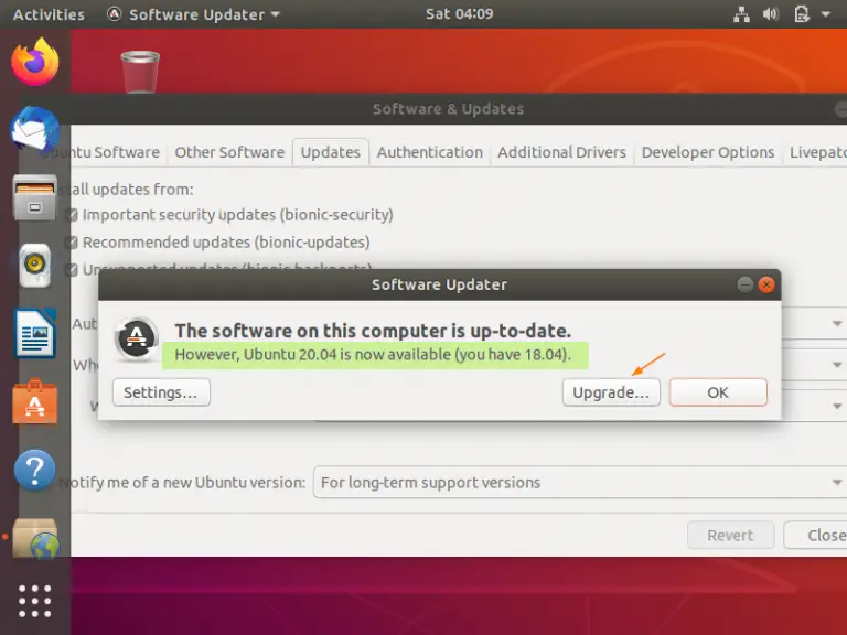 How To Upgrade Ubuntu 18.04 LTS To Ubuntu 20.04 LTS.