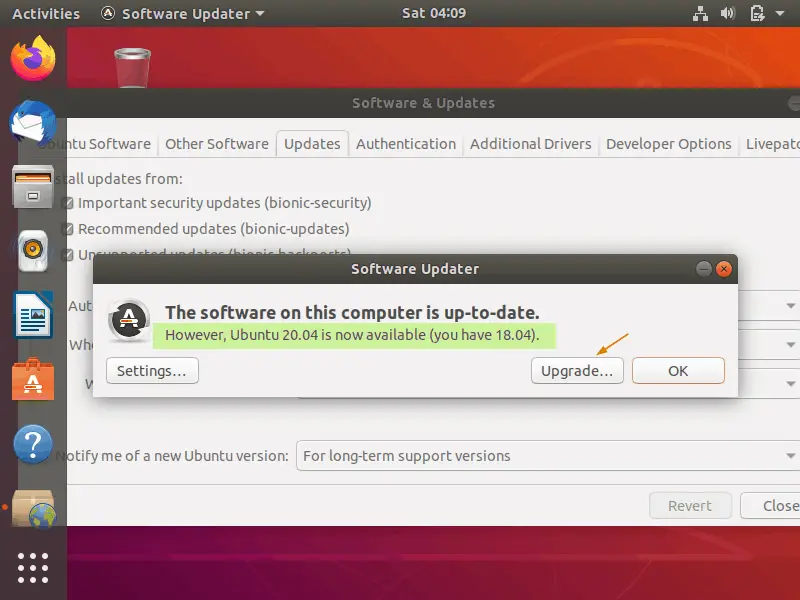 Ubuntu20-04-upgrade-available