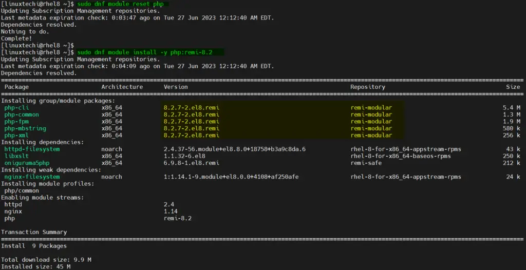 How to Install PHP 8 on RHEL 8 / Rocky Linux 8 / CentOS 8
