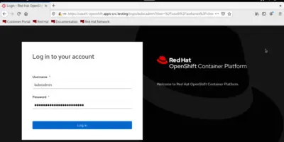 OpenShift-WebConsole-Login-RHEL8