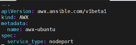 Ansible AWX Yml file Ubuntu 24.04