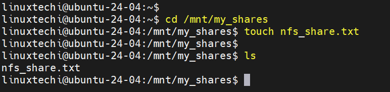 Creating Files In NFS Share