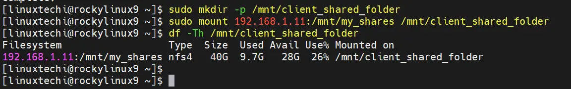 Mount NFS Share on RHEL 9 Machine