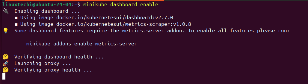 Minikube-Dashboard-Enable-Ubuntu-24-04