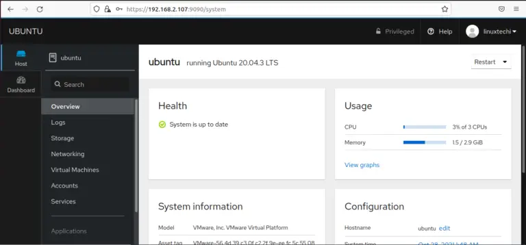 How To Manage Kvm Virtual Machines With Cockpit Web Console