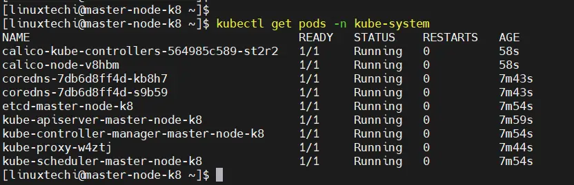 Calico Pods Status RHEL 8 Kubernetes