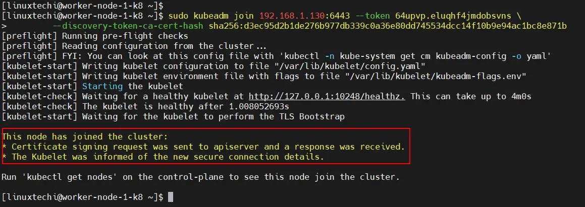 Join Worker Node To Kubernetes Cluster RHEL 8