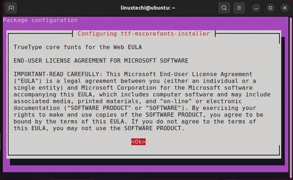 Microsoft-EULA-ライセンス-契約-Ubuntu
