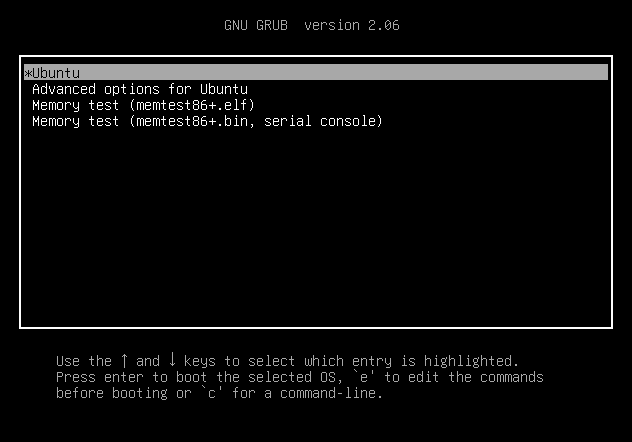 ブート-Ubuntu-22-04-レスキューモード