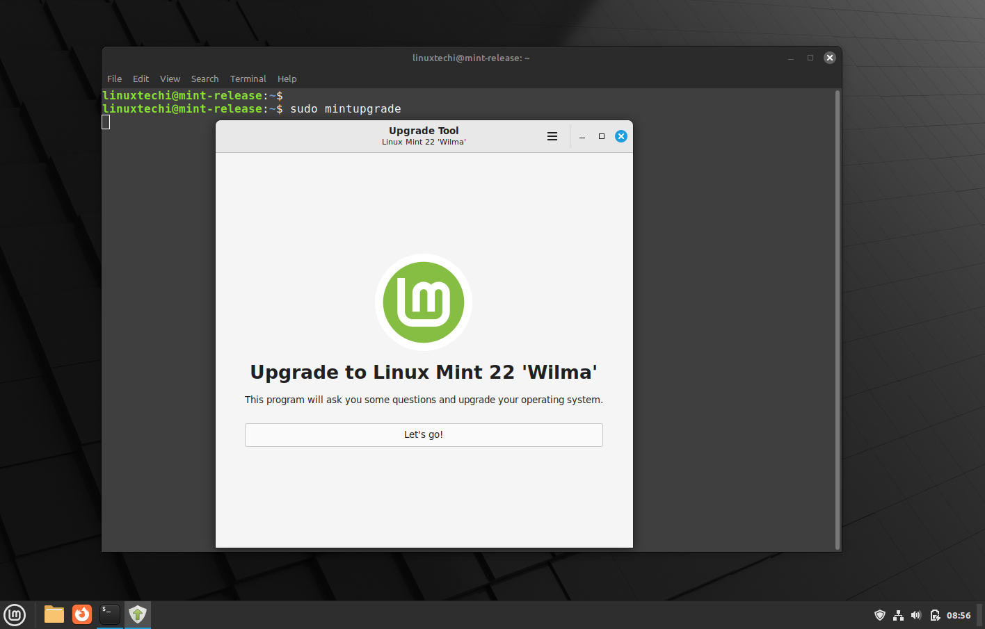 Run Mintupgrade To Check Linux Mint 22 Upgrade