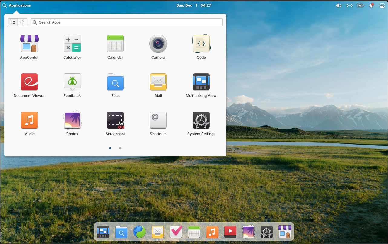 Desktop Screen Elementary OS 8