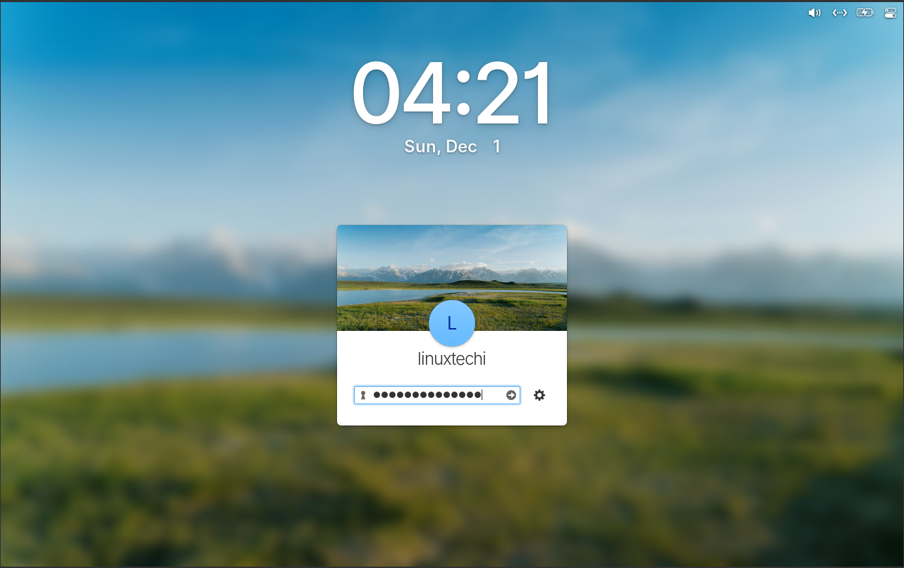 Login Screen After Elementary OS 8 Installation