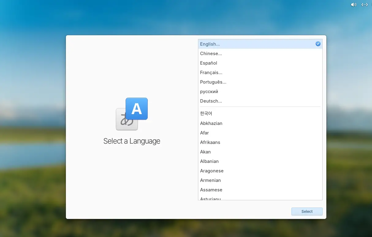 Select Language During Elementary OS 8 Installation