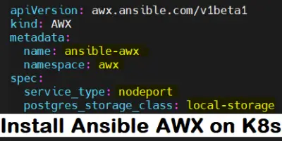 Install-Ansible-AWX-Kubernetes-Cluster