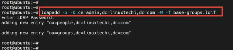 how to add ldap users and groups in openldap on linux