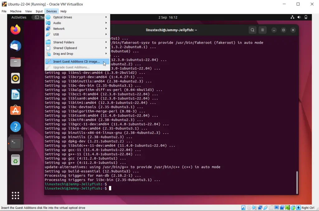 How To Install VirtualBox Guest Additions On Ubuntu 22.04