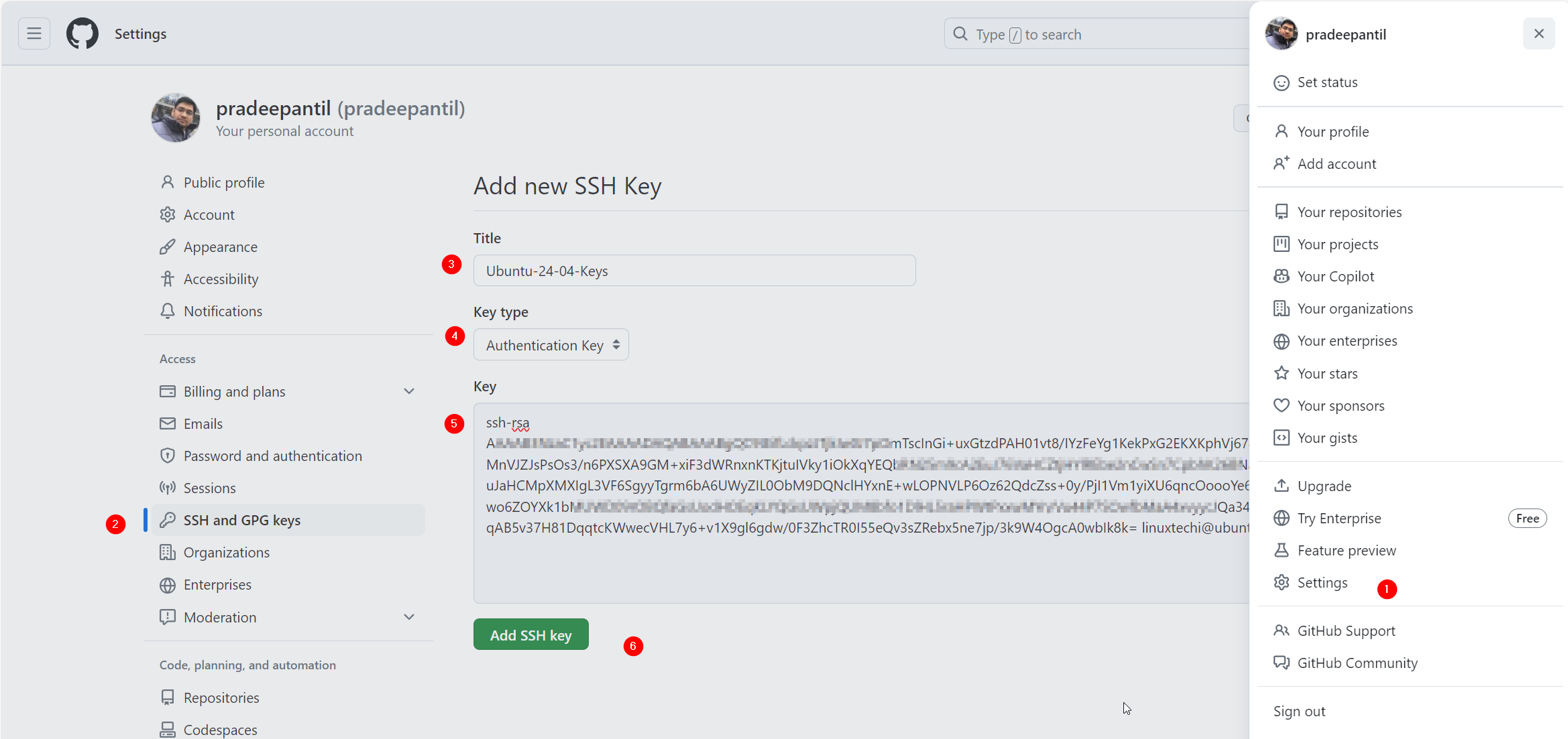 Add-SSH-Public-Key-GitHub-Account