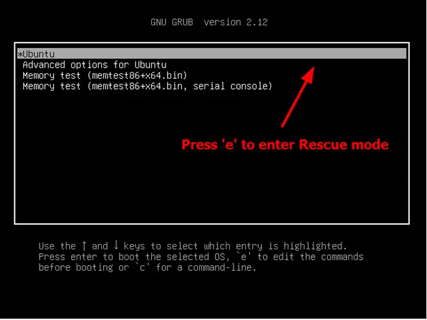 Press-e-to-enter-rescue-mode-ubuntu