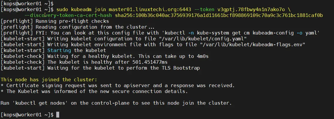 Joining First Worker Node To Kubernetes Cluster