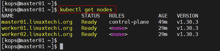 Nodes Status Post Calico Installation RHEL 9