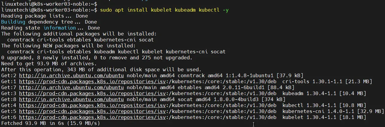 Install Kubernetes Components on New Worker Nodes