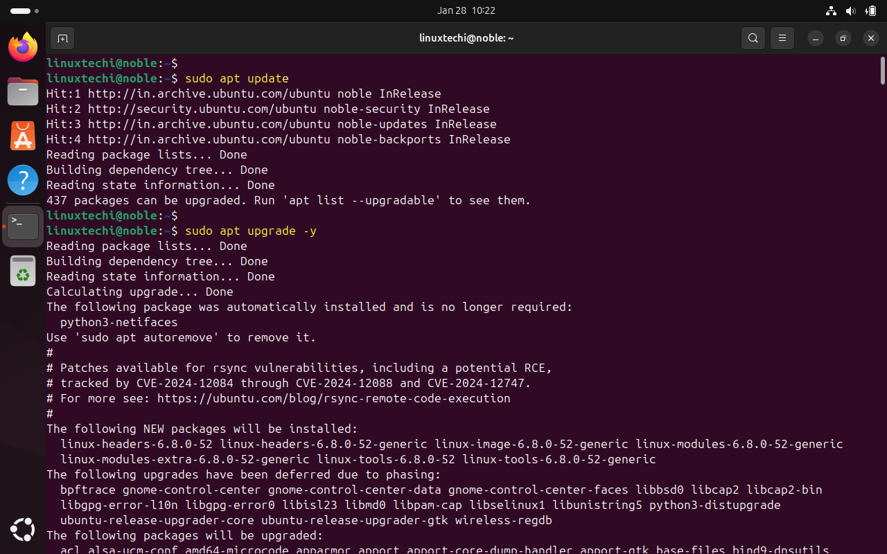 Install Updates On Ubuntu 24.04