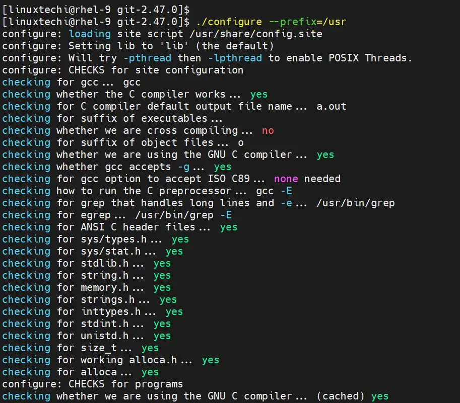 Configure Prefix for Git Compile