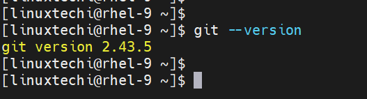 Git Version After Installing From Package Manager