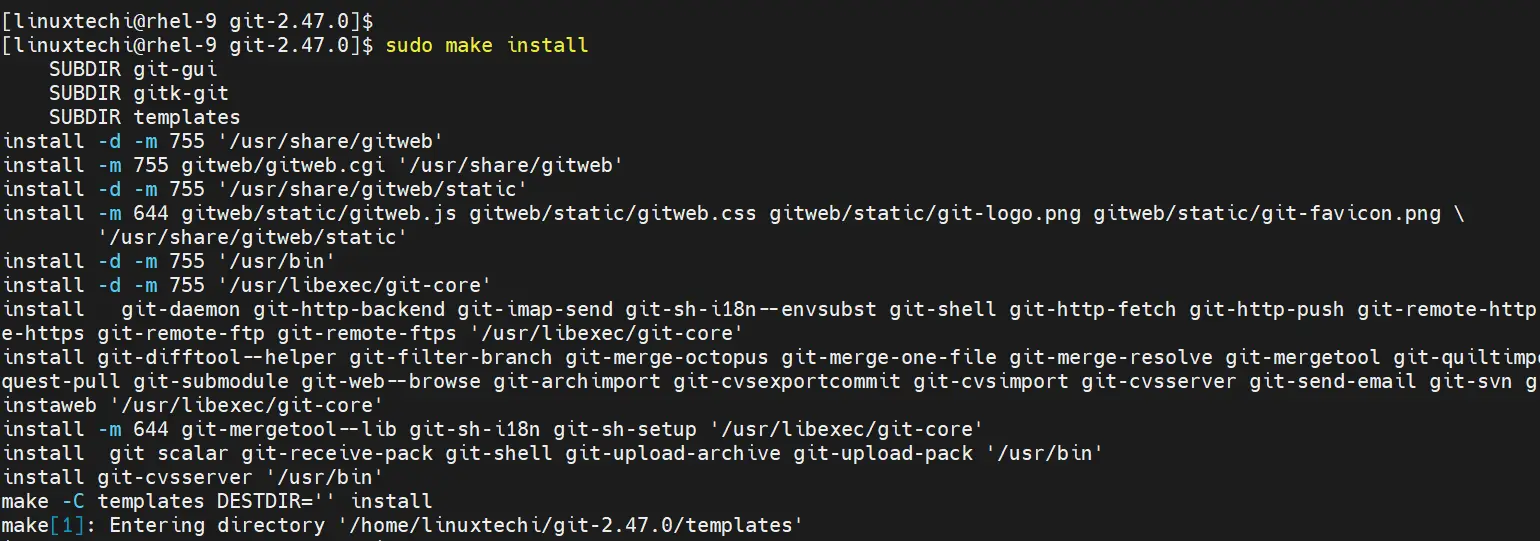 Install Git On RHEL 9 From Source