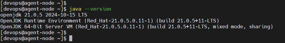Java Version on Jenkins Agent