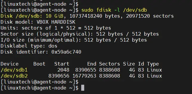 List Partitions on Disk in Linux