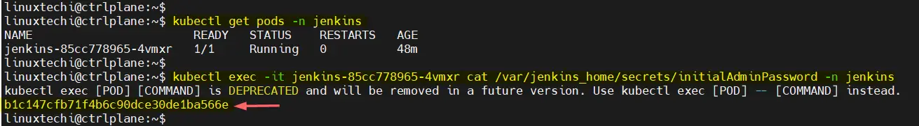Jenkins Initial Admin Password Kubernetes