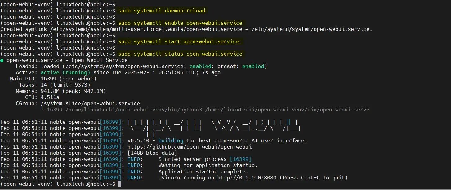 Systemd Service for WebUI DeepSeek